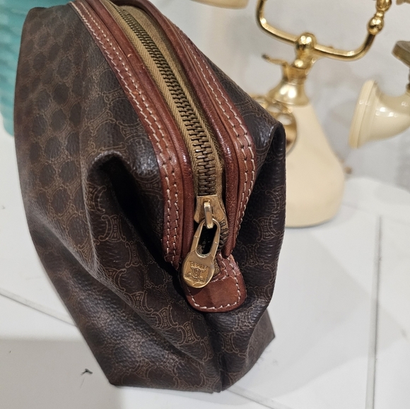 Vintage Celine Macadam Coated Canvas Cosmetic Pouch. - Picture 6 of 17